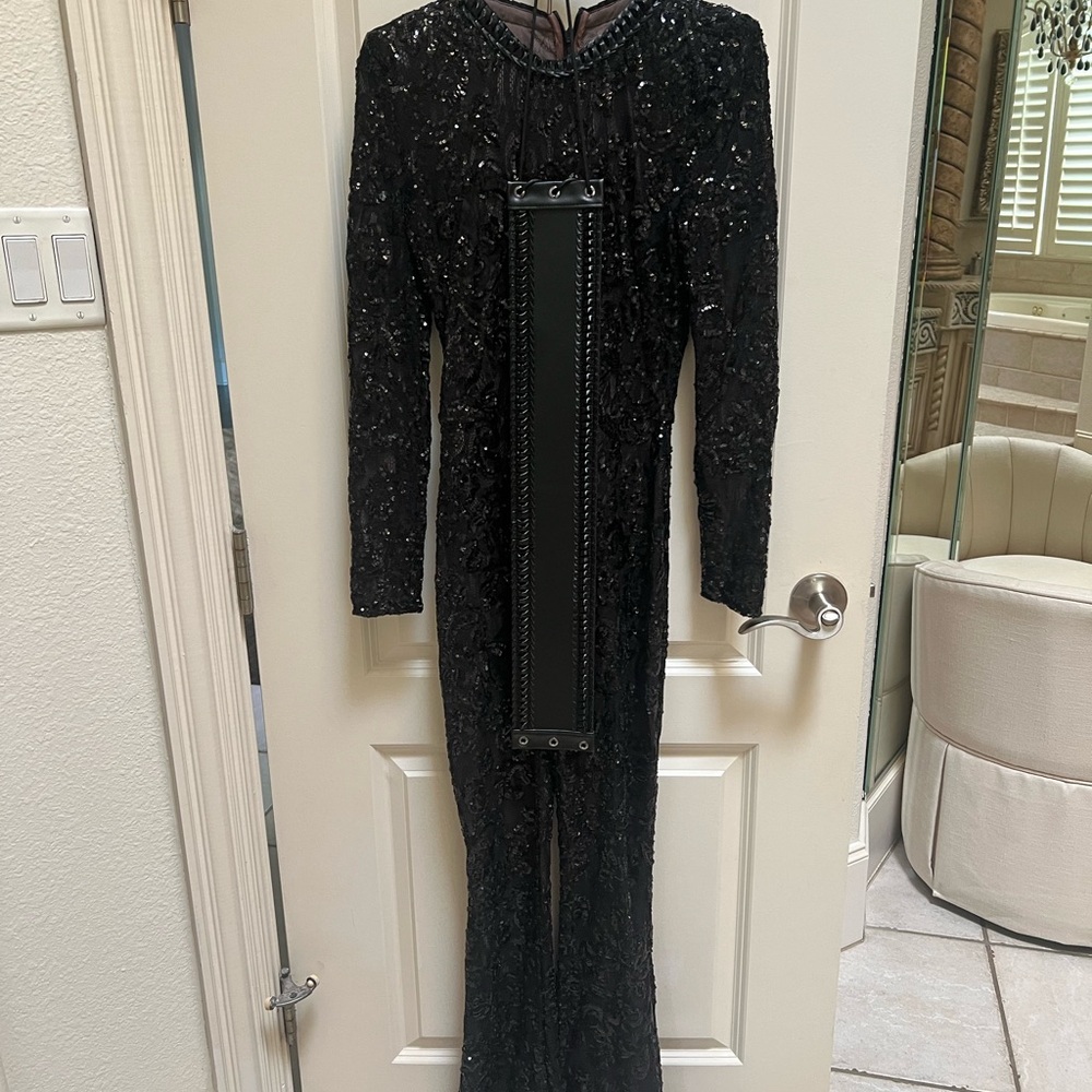 Elegant Black Sequin Gown, only worn once